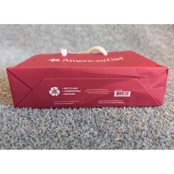 American Girl Red Small Mini Doll Shopping Bag Holiday Elf On The Shelf Gift - Picture 4 of 7